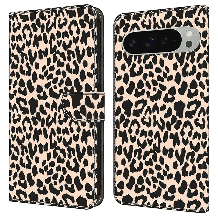 For Google Pixel 9 / Google Pixel 9 Pro Case Pattern Printed Protective Cover TPU+PU Leather Flip Phone Case