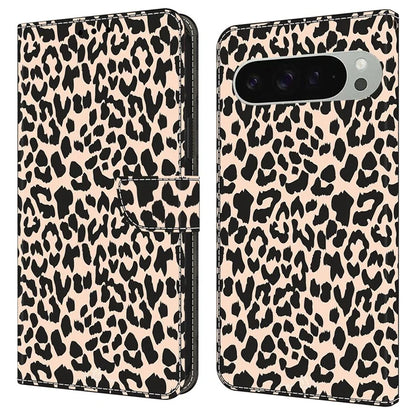 For Google Pixel 9 / Google Pixel 9 Pro Case Pattern Printed Protective Cover TPU+PU Leather Flip Phone Case