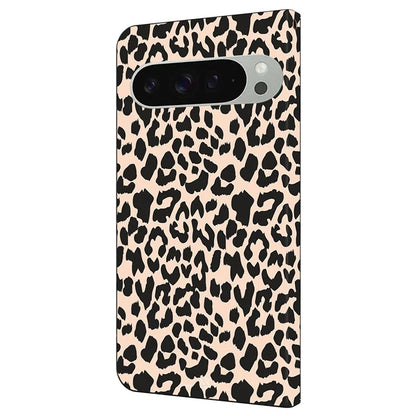 For Google Pixel 9 / Google Pixel 9 Pro Case Pattern Printed Protective Cover TPU+PU Leather Flip Phone Case
