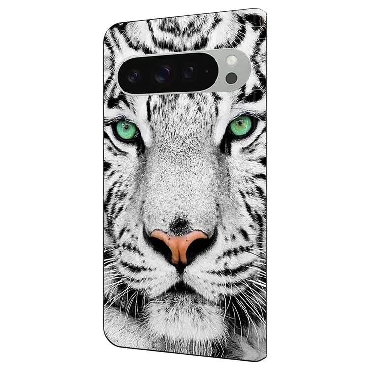 For Google Pixel 9 / Google Pixel 9 Pro Case Pattern Printed Protective Cover TPU+PU Leather Flip Phone Case