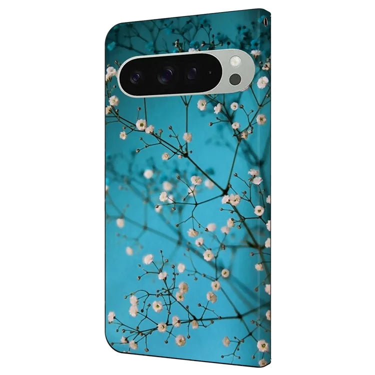 For Google Pixel 9 / Google Pixel 9 Pro Case Pattern Printed Protective Cover TPU+PU Leather Flip Phone Case