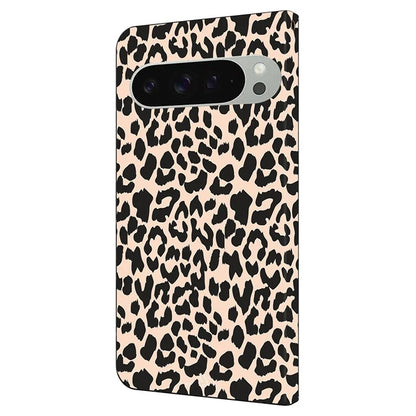 For Google Pixel 9 Pro XL Case Pattern Printed Protective Cover TPU+PU Leather Flip Phone Case