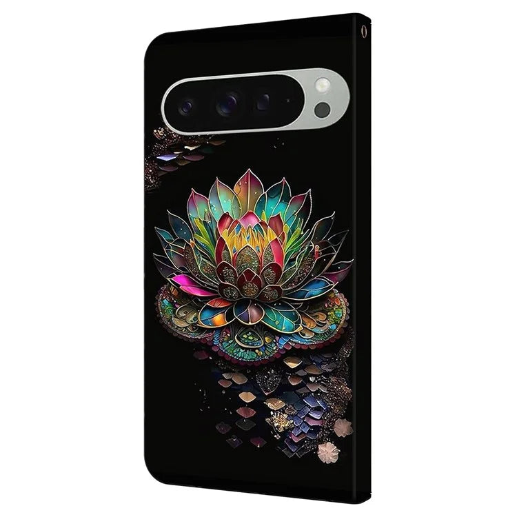 For Google Pixel 9 Pro XL Case Pattern Printed Protective Cover TPU+PU Leather Flip Phone Case