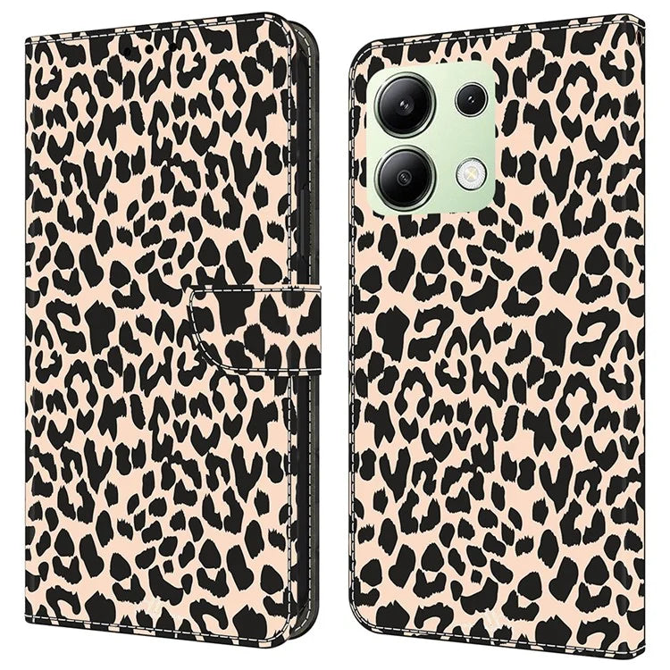 For Xiaomi Redmi Note 13 4G Case Pattern Printed Protective Cover TPU+PU Leather Flip Phone Case