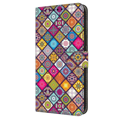 For Xiaomi Redmi Note 13 4G Case Pattern Printed Protective Cover TPU+PU Leather Flip Phone Case
