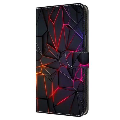 For Xiaomi Redmi Note 13 4G Case Pattern Printed Protective Cover TPU+PU Leather Flip Phone Case