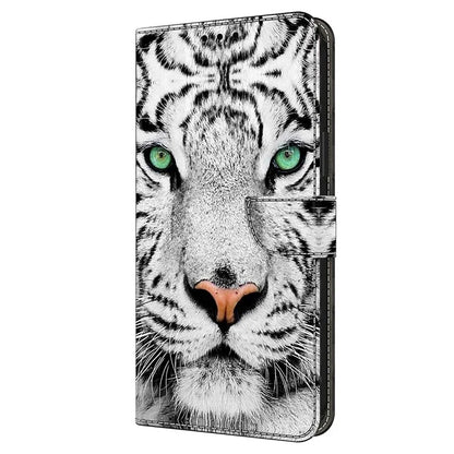 For Xiaomi Redmi Note 13 4G Case Pattern Printed Protective Cover TPU+PU Leather Flip Phone Case