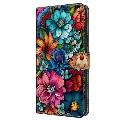 For Xiaomi Redmi Note 13 4G Case Pattern Printed Protective Cover TPU+PU Leather Flip Phone Case