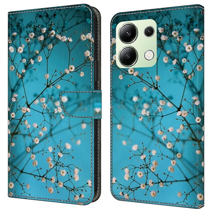 For Xiaomi Redmi Note 13 4G Case Pattern Printed Protective Cover TPU+PU Leather Flip Phone Case