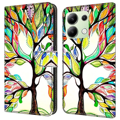 For Xiaomi Redmi Note 13 4G Case Pattern Printed Protective Cover TPU+PU Leather Flip Phone Case