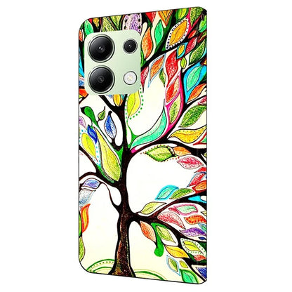 For Xiaomi Redmi Note 13 4G Case Pattern Printed Protective Cover TPU+PU Leather Flip Phone Case