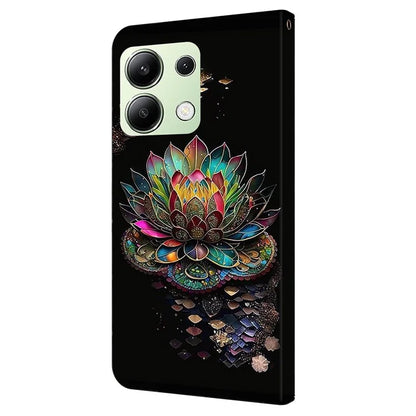 For Xiaomi Redmi Note 13 4G Case Pattern Printed Protective Cover TPU+PU Leather Flip Phone Case