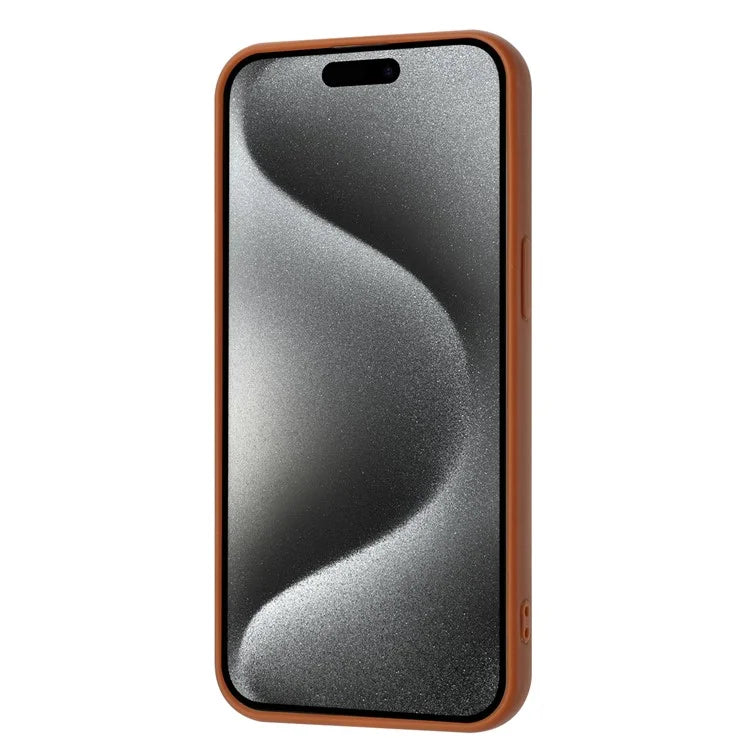 For iPhone 16 Pro Case Drawing Type Card Slots Litchi Texture Leather Back Cover with Ring Kickstand