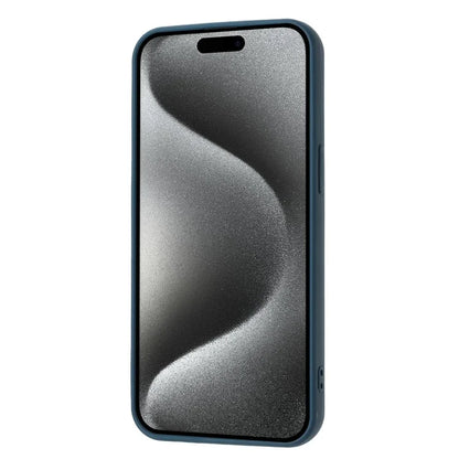 For iPhone 16 Pro Case Drawing Type Card Slots Litchi Texture Leather Back Cover with Ring Kickstand