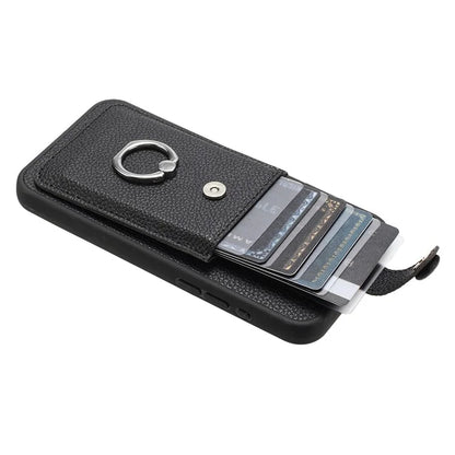 For Samsung Galaxy S23 Ultra Case Drawing Type Card Slots Litchi Texture Leather Back Cover with Ring Kickstand