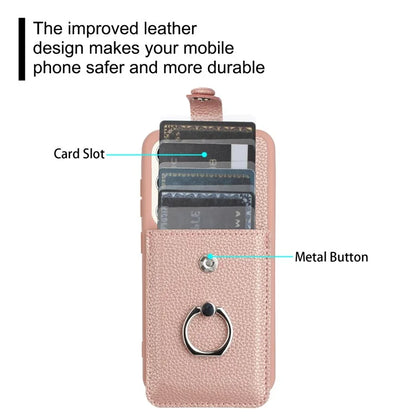 For Samsung Galaxy S23 Case Drawing Type Card Slots Litchi Texture Leather Back Cover with Ring Kickstand