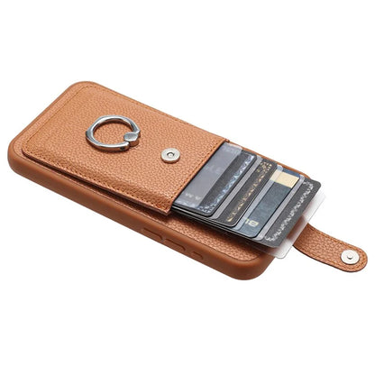For Samsung Galaxy S24 Ultra Case Drawing Type Card Slots Litchi Texture Leather Back Cover with Ring Kickstand