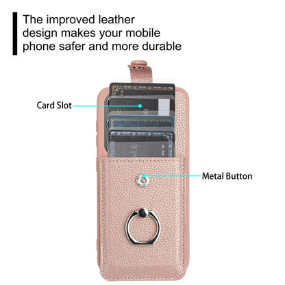 For Samsung Galaxy S24+ Case Drawing Type Card Slots Litchi Texture Leather Back Cover with Ring Kickstand