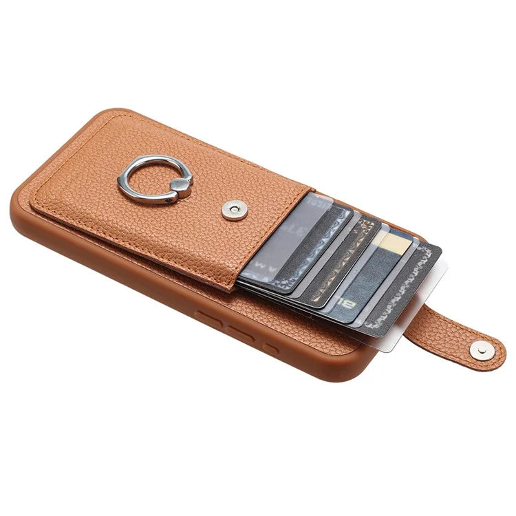For Samsung Galaxy A55 5G Case Drawing Type Card Slots Litchi Texture Leather Back Cover with Ring Kickstand