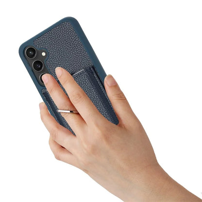 For Samsung Galaxy A55 5G Case Drawing Type Card Slots Litchi Texture Leather Back Cover with Ring Kickstand