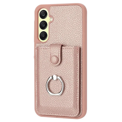 For Samsung Galaxy A25 5G (Global) (161.0 x 76.5 x 8.3mm) Case Drawing Type Card Slots Leather Back Cover with Ring Kickstand