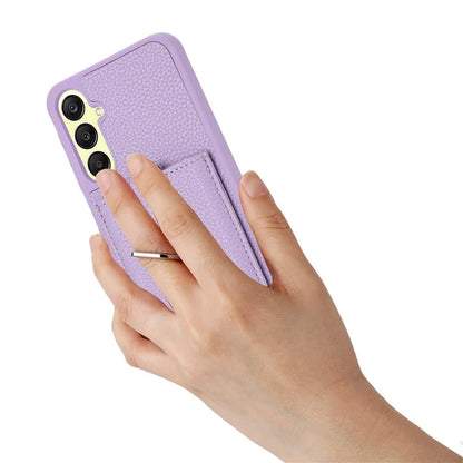 For Samsung Galaxy A25 5G (Global) (161.0 x 76.5 x 8.3mm) Case Drawing Type Card Slots Leather Back Cover with Ring Kickstand