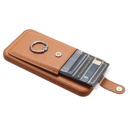 For Samsung Galaxy A25 5G (Global) (161.0 x 76.5 x 8.3mm) Case Drawing Type Card Slots Leather Back Cover with Ring Kickstand