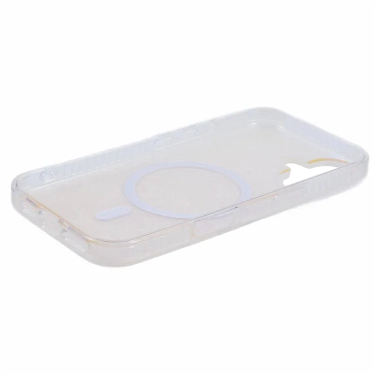 For iPhone 16 Plus Case Compatible with MagSafe Sea Waves IMD TPU+Acrylic Phone Cover