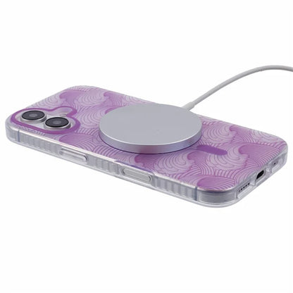 For iPhone 16 Plus Case Compatible with MagSafe Sea Waves IMD TPU+Acrylic Phone Cover