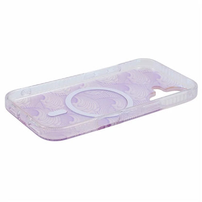 For iPhone 16 Plus Case Compatible with MagSafe Sea Waves IMD TPU+Acrylic Phone Cover