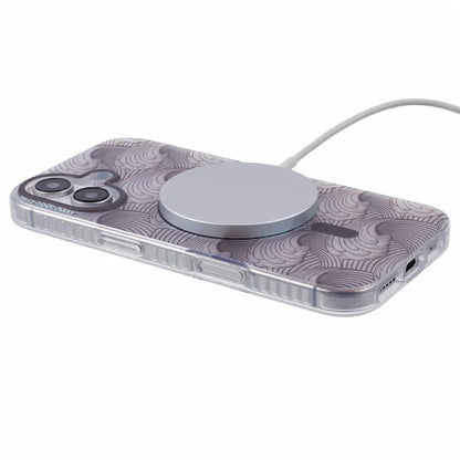 For iPhone 16 Plus Case Compatible with MagSafe Sea Waves IMD TPU+Acrylic Phone Cover