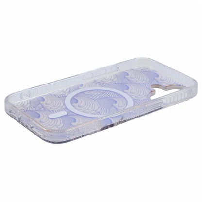 For iPhone 16 Plus Case Compatible with MagSafe Sea Waves IMD TPU+Acrylic Phone Cover