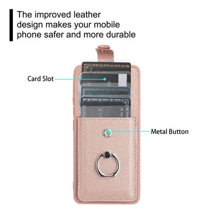 For Xiaomi Poco M6 Pro 4G / Redmi Note 13 Pro 4G Case Drawing Type Card Slots Litchi Texture Leather Back Cover with Ring Kickstand
