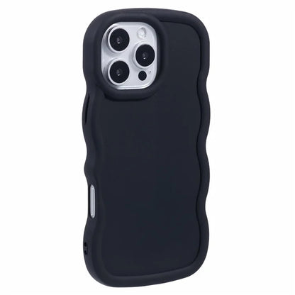 XL Series For iPhone 16 Pro Case TPU Protective Phone Cover Unique Curly Wave Frame