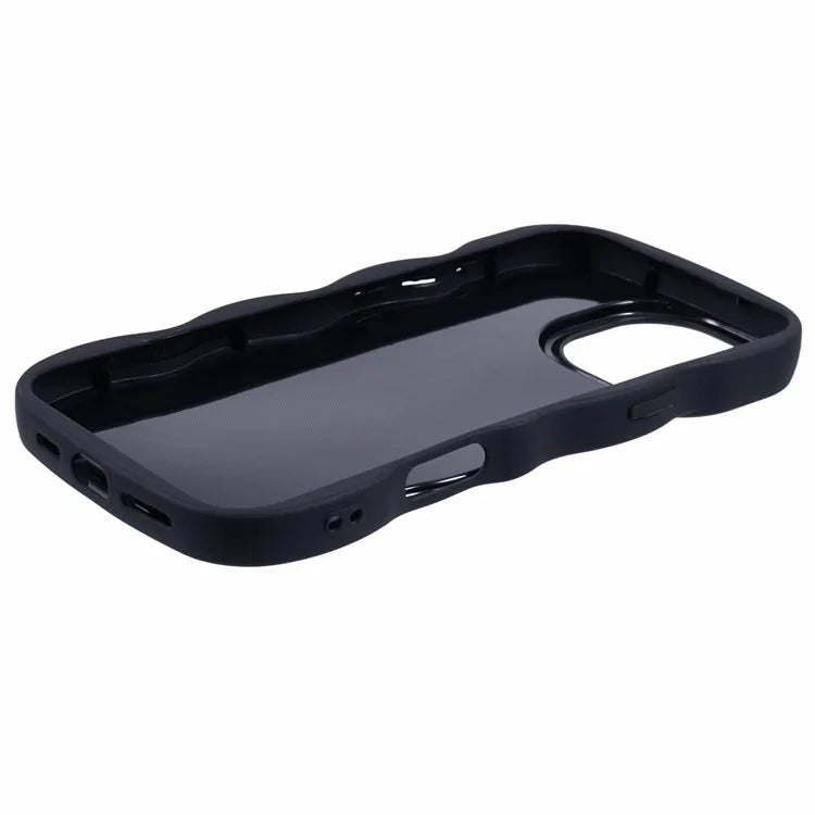XL Series For iPhone 16 Pro Case TPU Protective Phone Cover Unique Curly Wave Frame