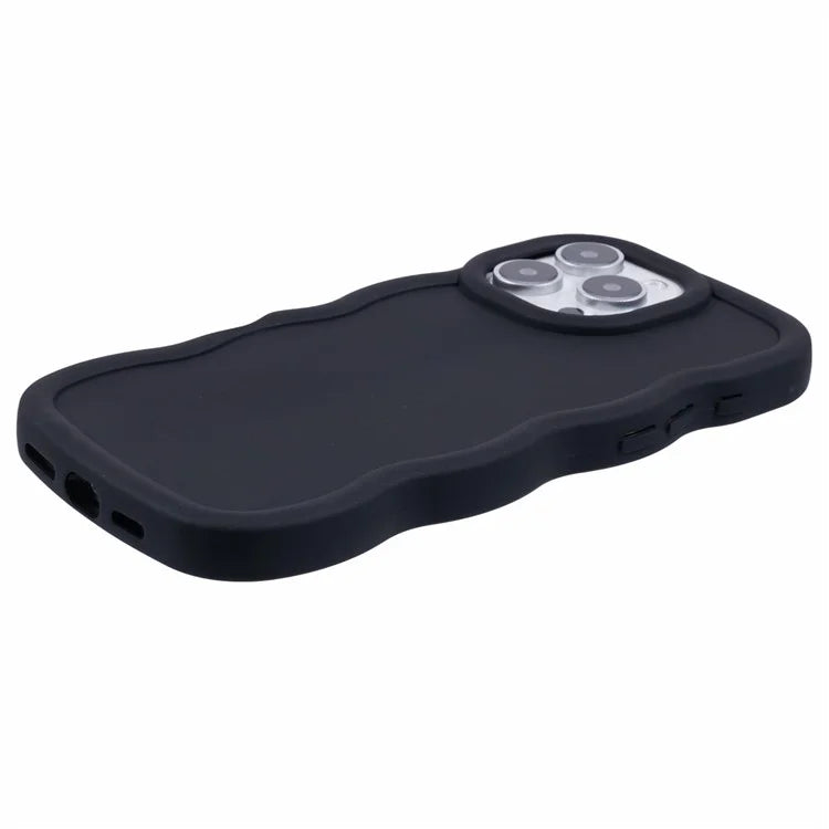 XL Series For iPhone 16 Pro Case TPU Protective Phone Cover Unique Curly Wave Frame