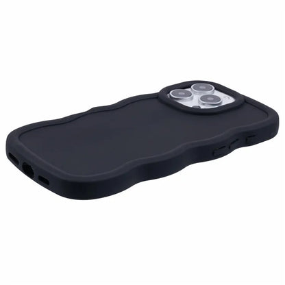 XL Series For iPhone 16 Pro Case TPU Protective Phone Cover Unique Curly Wave Frame