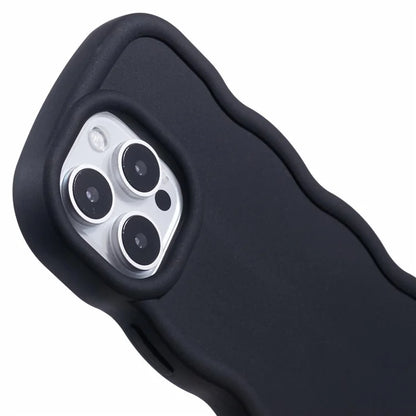 XL Series For iPhone 16 Pro Case TPU Protective Phone Cover Unique Curly Wave Frame