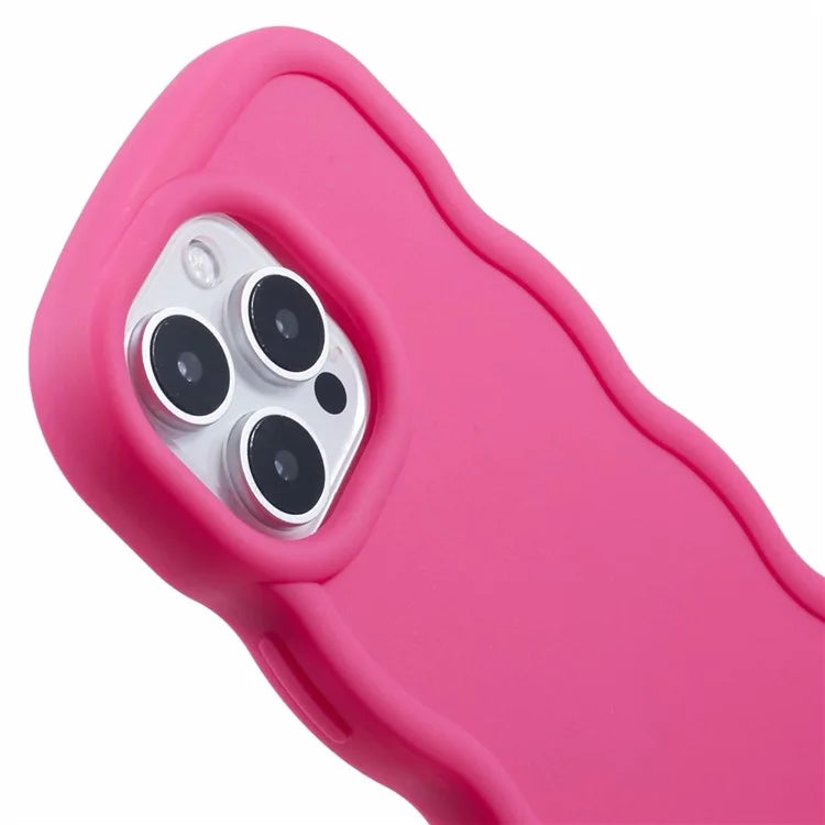 XL Series For iPhone 16 Pro Case TPU Protective Phone Cover Unique Curly Wave Frame
