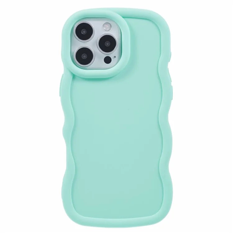XL Series For iPhone 16 Pro Case TPU Protective Phone Cover Unique Curly Wave Frame