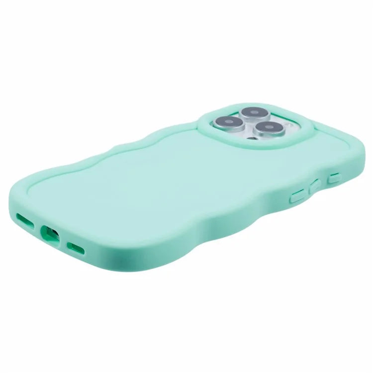XL Series For iPhone 16 Pro Case TPU Protective Phone Cover Unique Curly Wave Frame