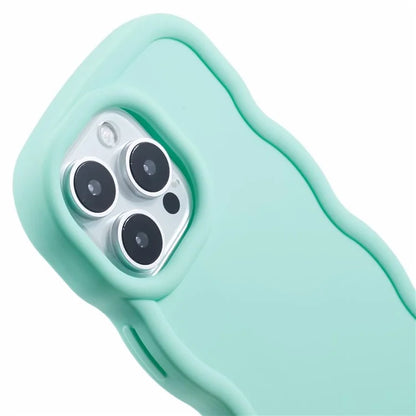 XL Series For iPhone 16 Pro Case TPU Protective Phone Cover Unique Curly Wave Frame