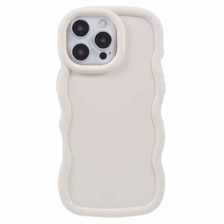 XL Series For iPhone 16 Pro Case TPU Protective Phone Cover Unique Curly Wave Frame