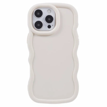 XL Series For iPhone 16 Pro Case TPU Protective Phone Cover Unique Curly Wave Frame