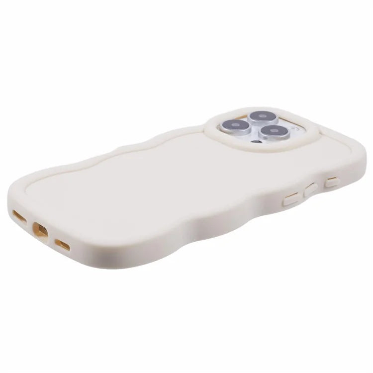 XL Series For iPhone 16 Pro Case TPU Protective Phone Cover Unique Curly Wave Frame