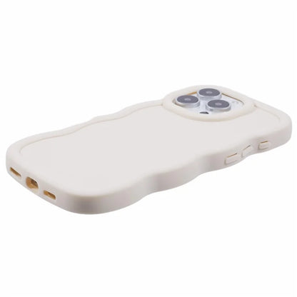 XL Series For iPhone 16 Pro Case TPU Protective Phone Cover Unique Curly Wave Frame