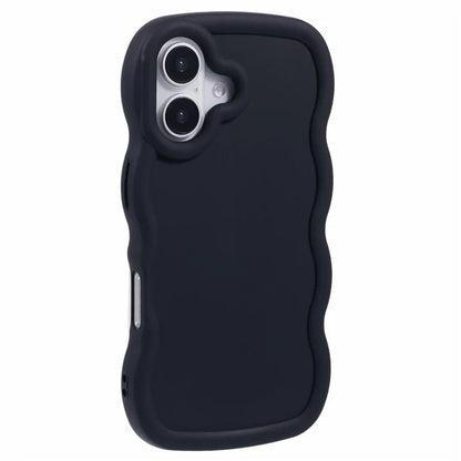 XL Series For iPhone 16 Case TPU Protective Phone Cover Unique Curly Wave Frame