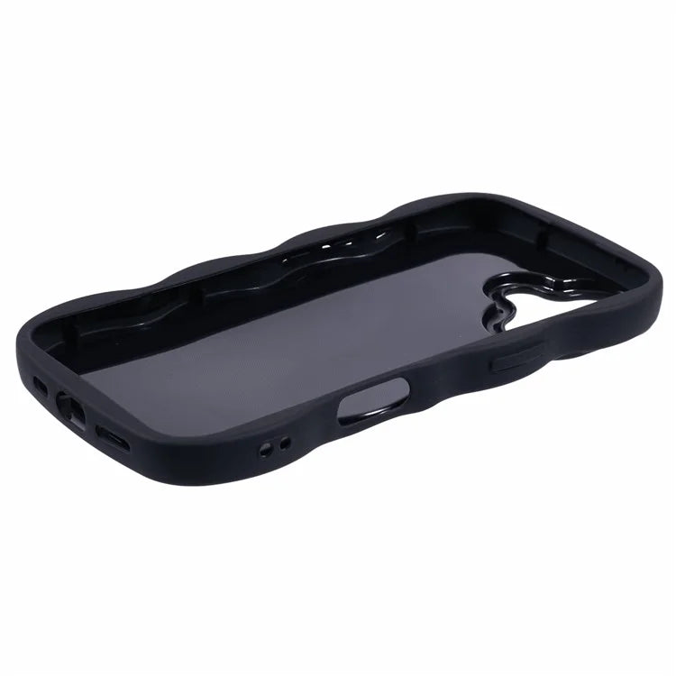 XL Series For iPhone 16 Case TPU Protective Phone Cover Unique Curly Wave Frame
