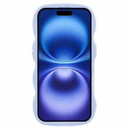 XL Series For iPhone 16 Case TPU Protective Phone Cover Unique Curly Wave Frame