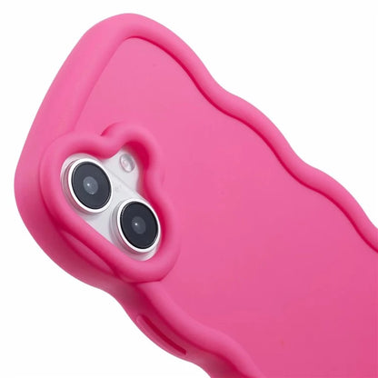 XL Series For iPhone 16 Case TPU Protective Phone Cover Unique Curly Wave Frame